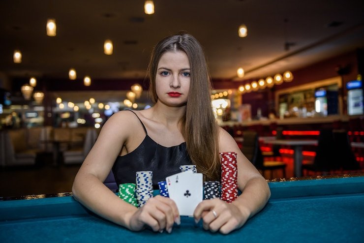 Ilustrasi kartu Blackjack MH bernuansa biru
